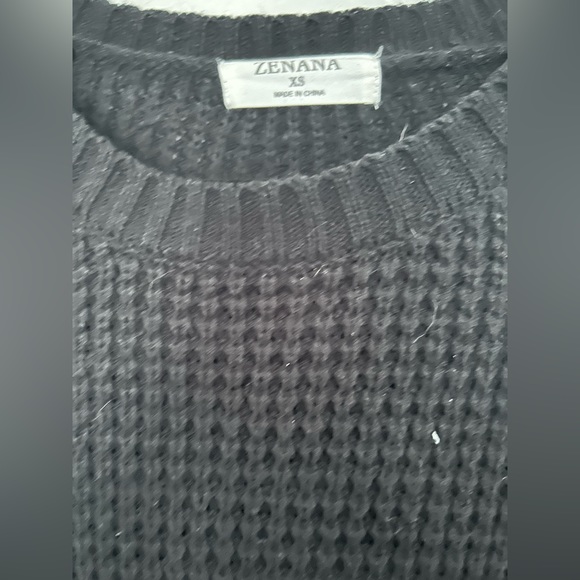 Three Bird Nest with Zenana XS waffle knit sweater NEW! - Picture 3 of 8